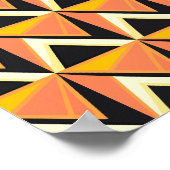 Geometrisch driehoekspatroon in warme tonen poster (Hoek)