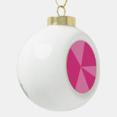 Geometrisch driehoekspatroon keramische bal ornament (Links)