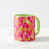Geometrisch driehoekspatroon mok (Voorkant rechts)