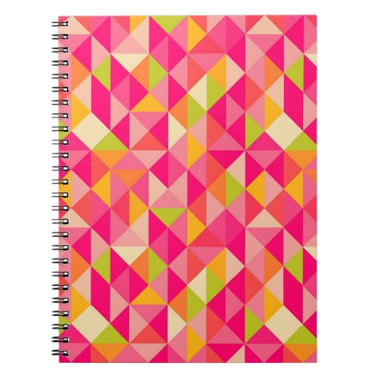 Geometrisch driehoekspatroon notitieboek (Voorkant)