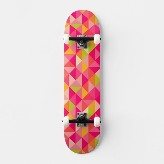 Geometrisch driehoekspatroon persoonlijk skateboard (Voorkant)