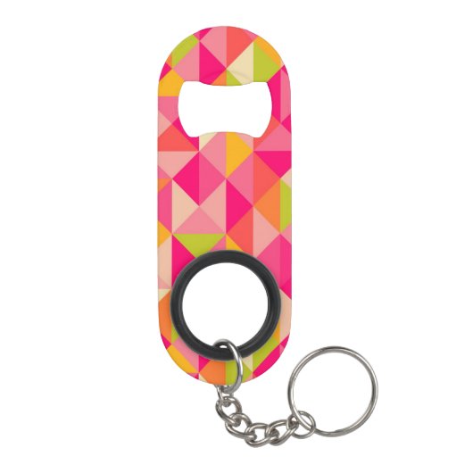 Geometrisch driehoekspatroon sleutelhanger flessenopener (Achterkant)
