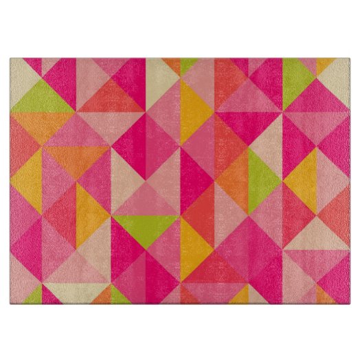 Geometrisch driehoekspatroon snijplank (Voorkant)