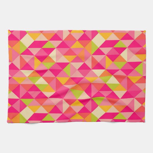 Geometrisch driehoekspatroon theedoek (Horizontaal)