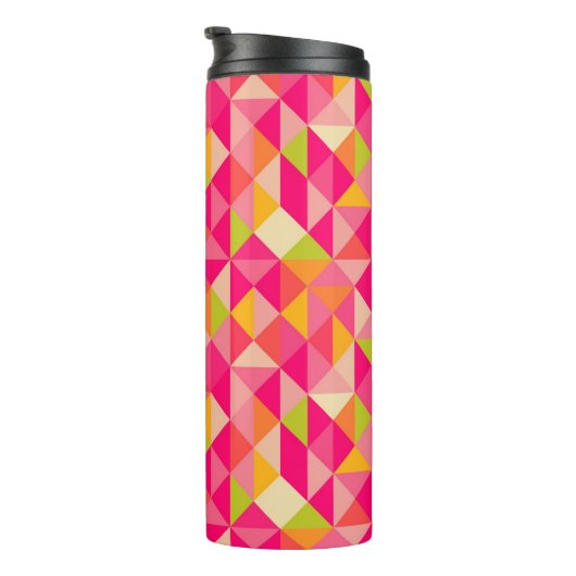 Geometrisch driehoekspatroon thermosbeker (Geroteerd rechts)