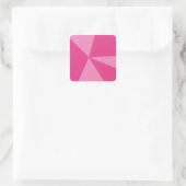 Geometrisch driehoekspatroon vierkante sticker (Tas)