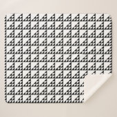 Geometrisch driehoekspatroon wit en zwart sherpa deken (Voorkant (horizontaal))