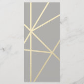 geometrisch | Duif Grijs en Goud Menu (Achterkant)