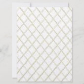 Geometrisch Ecru ontwerp bruiloft uitnodiging (Achterkant)