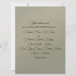 Geometrisch Ecru ontwerp bruiloft uitnodiging