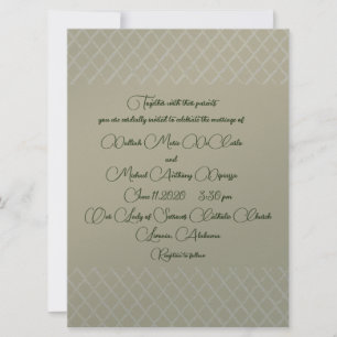 Geometrisch Ecru ontwerp bruiloft uitnodiging