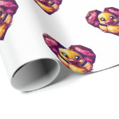 Geometrisch eendje in Crystal Heart Cadeaupapier (Rol Hoek)