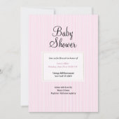 Geometrisch eenvoudig wit roze minimalistisch Baby Kaart (Voorkant)