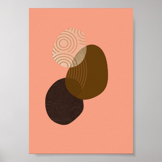 Geometrisch Eenvoudige Boho-Tekeningen Boho Chique Poster (Voorkant)