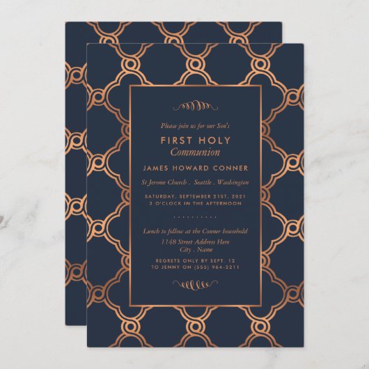  Geometrisch, Eerste Heilige Communie Kaart (Voorkant / Achterkant)