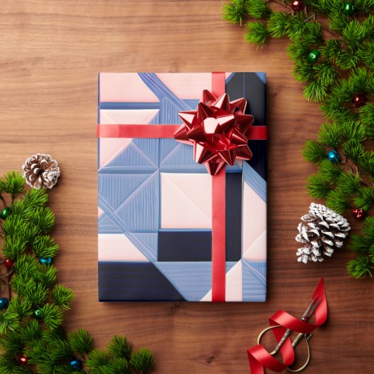 Geometrisch Elegance Wrapping Paper Cadeaupapier (Feestdagen Geschenken)
