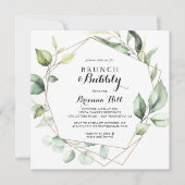 Geometrisch Elegant Brunch en Bubble Vrijgezellenf Kaart (Voorkant)