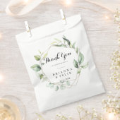 Geometrisch Elegant Goud Groen Dank u Bruiloft Bedankzakje (Geknipt)