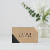 Geometrisch Elegant Kleurblok Modern Visitekaartje