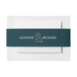 Geometrisch Elegant Roos Gouden Bruiloft Uitnodigingen Wikkel