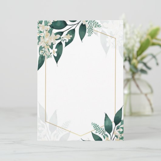 Geometrisch en Bloemen Kaart (Staand voorkant)