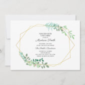 Geometrisch en groen Baby shower Kaart (Voorkant)