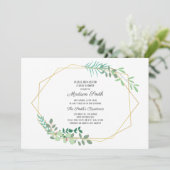 Geometrisch en groen Baby shower Kaart (Staand voorkant)