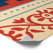 Geometrisch etnisch: naadloze ornamenten achtergro poster (Hoek)