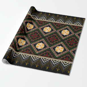 Geometrisch etnisch patroon naadloos design cadeaupapier