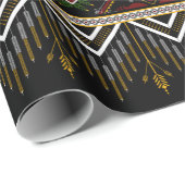 Geometrisch etnisch patroon naadloos design cadeaupapier (Rol Hoek)