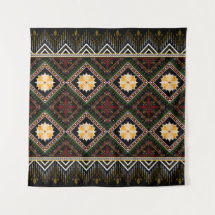 Geometrisch etnisch patroon naadloos design wandkleed