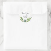 Geometrisch Eucalyptus Boeket Gepersonaliseerde gu Ronde Sticker (Tas)