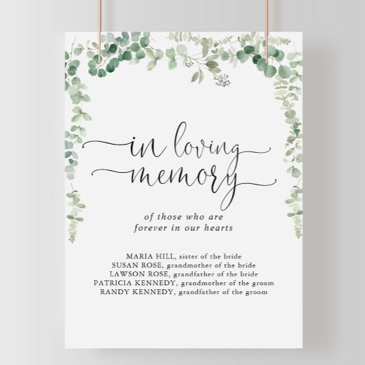 Geometrisch Eucalyptus Bord 'Ter Herinnering' Poster