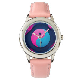 Geometrisch evenwicht: Levendig Yin Yang-patroon Horloge