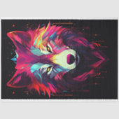 Geometrisch facet wolf ontkoppelingspapier tissuepapier (Voorkant)