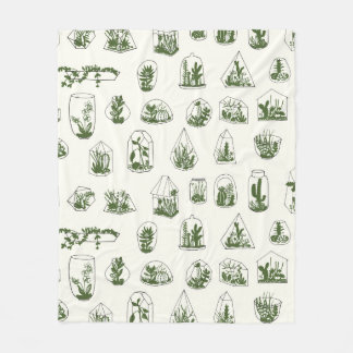 Geometrisch florarium met succulentpatroon. fleece deken