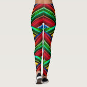Geometrisch fluorescerend leggings (Achterkant)