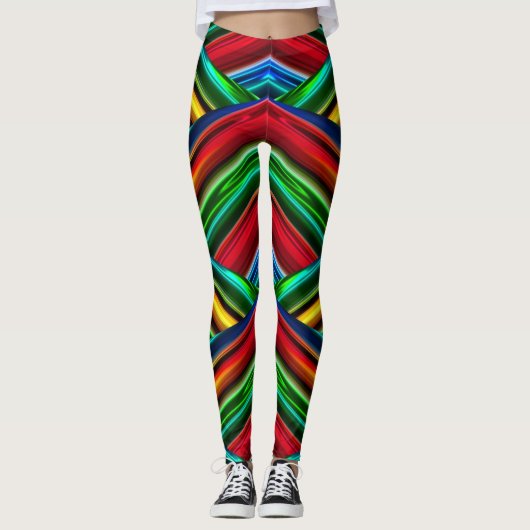 Geometrisch fluorescerend leggings (Voorkant)