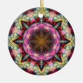 Geometrisch Fractal Mandala Star Ornament (Voorkant)
