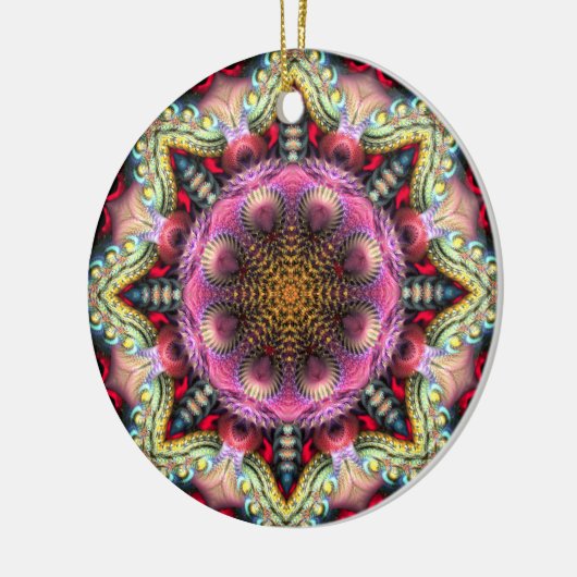 Geometrisch Fractal Mandala Star Ornament (Links)