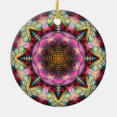 Geometrisch Fractal Mandala Star Ornament (Achterkant)