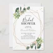 Geometrisch gebladerte met vettig Vrijgezellenfees Kaart (Voorkant)