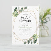 Geometrisch gebladerte met vettig Vrijgezellenfees Kaart (Staand voorkant)