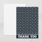 Geometrisch gedrukt bedankkaart (Voorkant / Achterkant)