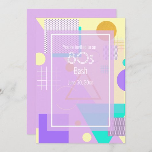 Geometrisch geel aankondiging (Voorkant / Achterkant)