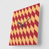 Geometrisch geel en rood vierkante klok (Hoek)