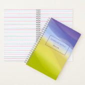 Geometrisch geel groen Leraar Planner naam Notitieboek (Binnen)