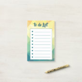 Geometrisch geel groen om lijst te doen post-it® notes (Op bureau)
