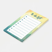 Geometrisch geel groen om lijst te doen post-it® notes (Schuin)
