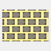 Geometrisch geel inpakpapier vel (Voorkant)